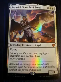 MTG Magic Zamriel, Seraph of Steel Game Night Foil Mythic Rare NM - Image 1