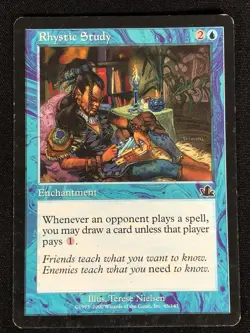MTG Rhystic Study 45/143 (LP) - Image 1