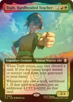 Toph, Hardheaded Teacher - #384 Foil (Extended Art) Avatar - Mtg - Image 1