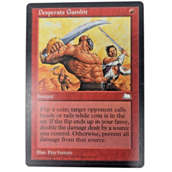 MTG Desperate Gambit Weatherlight WTH Uncommon Red Instant Flip A Coin LP - Image 1