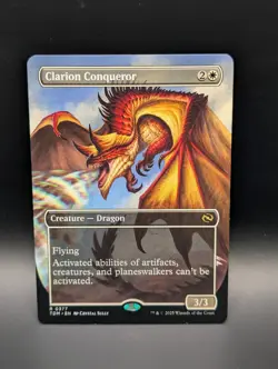 MTG - Clarion Conqueror - BORDERLESS - Creature Dragon - TDM #377 - Rare - NM - Image 1