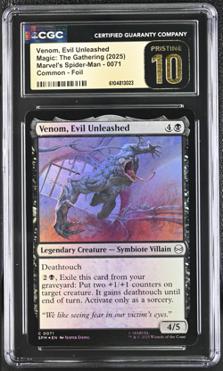 Venom, Evil Unleashed C Marvel's Spider-Man Foil 71 MTG CGC 10 PRISTINE - Image 1