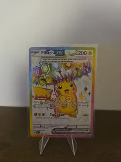 Pikachu EX Surging Sparks Pokemon Full Art Ultra Rare Card 219/191 - Image 1