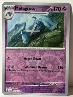 Metagross Reverse Holo 063/159 SV09: Journey Together NM Pokemon Fast Ship - Image 1