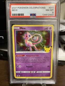 PSA NM-MT 8 - 2021 POKEMON CELEBRATIONS 011 MEW - Image 1