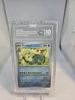 Pokemon 2025 Feraligatr 213 Illu. Con. Blk Str Pro. TAG 10 Buy More Save More! - Image 1