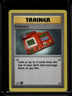 Pokemon TCG Pokedex 87/102 Base Set Shadowless 1st Edition LP - Image 1
