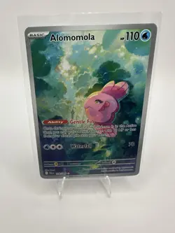 Pokemon TCG Alomomola 108/086 Illustration Rare Black Bolt English Holo Card NM- - Image 1