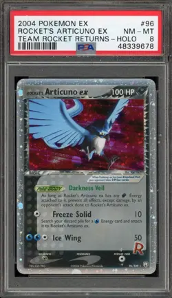 Pokemon Rocket's Articuno ex EX Team Rocket Returns Holo Ultra Rare #96 PSA 8 - Image 1