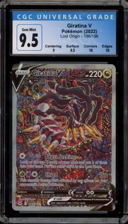 Pokemon Giratina V Lost Origin Full Alt Art #186 CGC 9.5 - Image 1