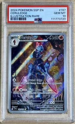 Ceruledge Sir Holo Rare Pokemon Surging Sparks Illustration 197/191 PSA 10 💎 - Image 1