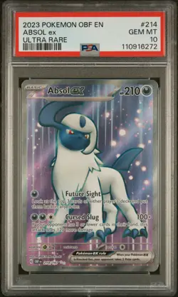 PSA 10 GEM Mint Absol ex 214/197 Ultra Rare Full Art - Pokemon SV03 OBF - Image 1