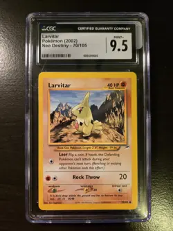 CGC 9.5 Graded- Larvitar - 70/105 - Neo Destiny - 2002 Pokemon - Image 1