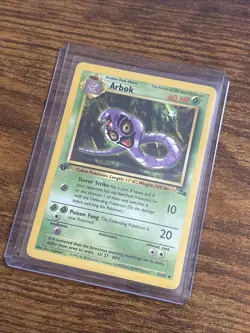 Pokemon TCG - Arbok (31/62) Fossil Set 1st Edition - Regular Rare - LP - Image 3
