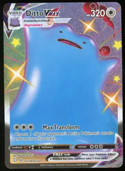 Pokemon TCG Ditto VMAX Holo Shiny Rare Full Art Shining Fates SV119/SV122 NM - Image 1