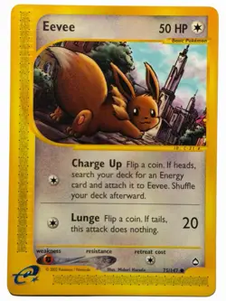 Eevee - Aquapolis 75/147 2002 - E Reader - Pokemon TCG - WOTC - NM - Image 1