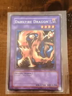 YuGiOh LP The Legends of Blue Eyes White Dragon Darkfire Dragon (Rare) #LOB-019 - Image 1