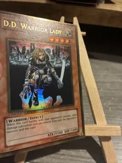 Yu-Gi-Oh! D.D. Warrior Lady GLD1-EN015 FR015 Limited Ed. Gold Rare Format Goat ! - Image 3