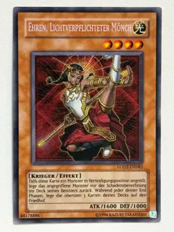 Yu-Gi-Oh! Ehren, Lichtverpflichteter Monch LODT-DE082 Secret Rare OG Print - Image 3