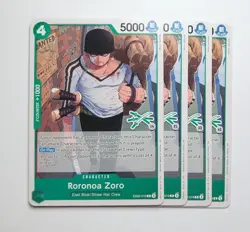 4 x Roronoa Zoro EB02-019 LD01 Learn Together Zoro Stamp One Piece TCG NM - Image 1