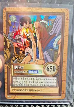 BANDAI One Piece Hyper Battle C145 LUFFY HOLO FOIL SCARCE EARLY CARD VINTAGE - Image 1