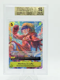 Monkey.D.Luffy OP07-109 SR One Piece Illustration Box Volume 3 Promo BGS 10 - Image 1