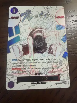 One Piece Gear Two Alt Art OP11-080 R a Fist of Divine Speed English - Image 2