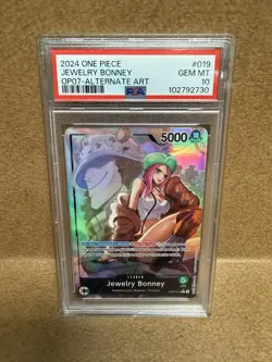2024 One Piece PSA 10 Gem Mint Jewelry Bonney OP07 Alternate Art #019 - Image 1