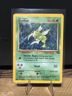 Scyther Holo 10/64 Jungle Set Pokemon Card 1999 WOTC Vintage MP - Image 1