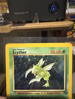 Scyther Holo 10/64 Jungle Set Pokemon Card 1999 WOTC Vintage MP - Image 3