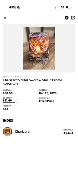 Pokemon TCG Charizard VMAX Sword & Shield Holo Promo Card SWSH261 - Image 4