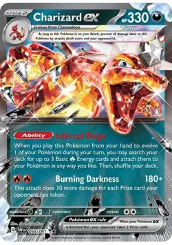 Charizard ex 054/091 Paldean Fates 2024 Holo Rare Pokemon Card TCG - Image 1