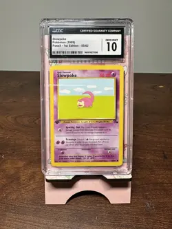 CGC 10 Slowpoke 55/62 1st Edition Fossil Pokemon Card - Image 1