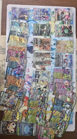 Huge lot (50) of Pokemon EX Cards Phantasmal Flames Mega Evolution Box Topper - Image 1