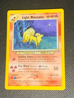 Light Ninetales 50/105 Uncommon - Neo Destiny Pokemon Card - LP - Image 1