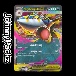 Pokemon TCG - Mega Sharpedo ex 061/094 - Phantasmal Flames Double Rare Card (NM) - Image 1