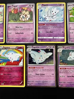 9x Togepi Togetic Togekiss Pokemon Card Lot W/ Holos & Discontinued Fairy Type - Image 4