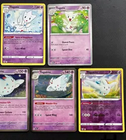 9x Togepi Togetic Togekiss Pokemon Card Lot W/ Holos & Discontinued Fairy Type - Image 5
