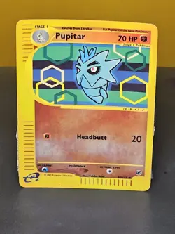 Pokemon 2002 Expedition Reverse Holo Pupitar, Card #90/165 - Image 1