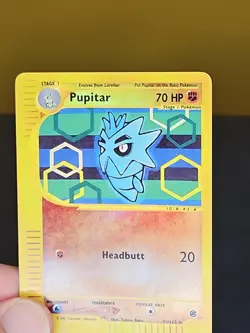 Pokemon 2002 Expedition Reverse Holo Pupitar, Card #90/165 - Image 3