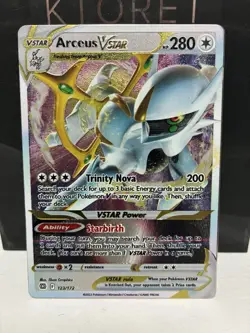 Pokemon TCG Arceus VSTAR Metal Card 123/172 Arceus Premium Collection - Image 1
