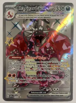 Pokemon Card Charizard EX SVP 074 Scarlet & Violet Black Star Promo Full Art NM - Image 1