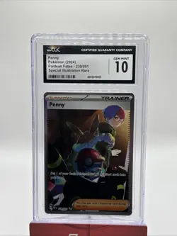 CGC 10 Penny 2024 Paldean Fates 239/091 Special Illustration Rare Pokemon Card - Image 1