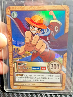 BANDAI One Piece Hyper Battle C520 LUFFY HOLO FOIL SCARCE EARLY CARD VINTAGE - Image 1