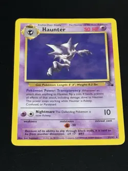 Haunter 21/62 Fossil WOTC Pokemon TCG Regular Rare Card, 1999 LP - Image 1