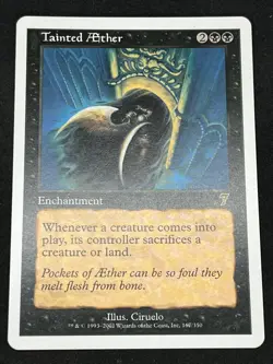 Magic the Gathering MTG Tainted Aether Black Core Set 7th Edition Rare - Image 1