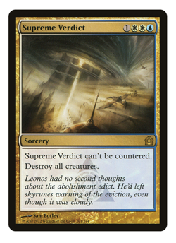 MTG - 1 x Supreme Verdict - Rare Sorcery - Return to Ravnica (RTR) - M/NM - Image 1