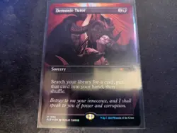 MTG Magic the Gathering FOIL Demonic Tutor Borderless SLD! - Image 1