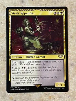 MTG NM Sister Repentia [Warhammer 40K] - Image 1