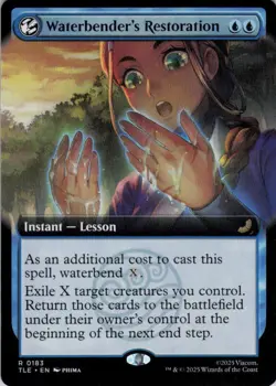 MTG Waterbender's Restoration (Ext Art) (183) | NM | Avatar: Eternal-Legal (TLE) - Image 1